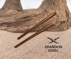 Copper Stock 2 pcs of 5/16"  x 6" Rods - Custom Knife Making Handle Pin Material