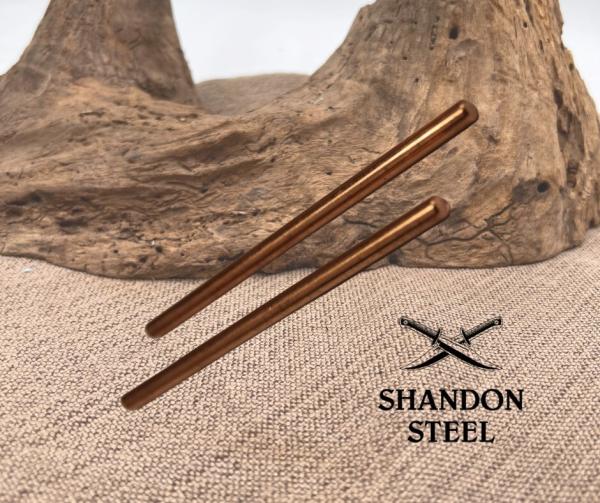 Copper Stock 2 pcs of 5/16" x 6" Rods - Custom Knife Making Handle Pin Material Copper Stock 2 pcs of 5/16" x 6" Rods - Custom Knife Making Handle Pin Material