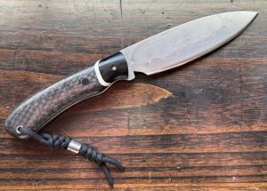 Ryan W Knives Custom Fixed Blade with hamon