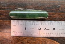 Solingen Germany Aüsmuller brand Nephrite Jade covers 3-blade Pen knife 
