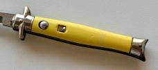 Colonial Shur-Snap Bow tie Fishtail Switchblade Knife, Yellow Scale