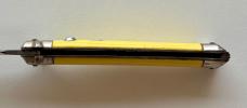Colonial Shur-Snap Bow tie Fishtail Switchblade Knife, Yellow Scale