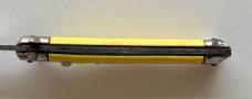 Colonial Shur-Snap Bow tie Fishtail Switchblade Knife, Yellow Scale
