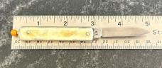 Remington Pull Ball Switchblade Knife, Cream Color Scale, Used