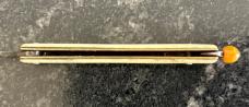 Remington Pull Ball Switchblade Knife, Cream Color Scale, Used