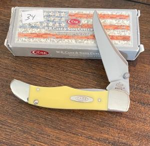 Case 2018 Yellow synthetic mid folding hunter kickstart