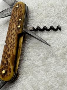 Rick A Herder Vintage Antique Cork Screw / 5 Blade Pocket Knife Made In Germany