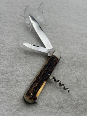J A Henckels Friodur Vintage 2 Blade Lockback Pocket Knife W Cork Screw (120)