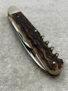 J A Henckels Friodur Vintage 2 Blade Lockback Pocket Knife W Cork Screw (120)