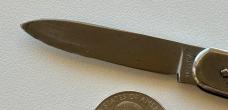 Antique German Rare Ring Twist Frame Opening Switchblade Knife, August Knecht, Used
