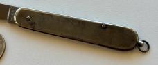 Antique German Rare Ring Twist Frame Opening Switchblade Knife, August Knecht, Used
