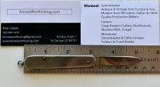 Antique German Rare Ring Twist Frame Opening Switchblade Knife, August Knecht, Used