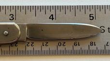 Antique German Rare Ring Twist Frame Opening Switchblade Knife, August Knecht, Used