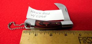 STAINLESS BLADE WOOD HANDLE 3-12quot HAWKBILL WITH GOOD EDGE MINT UNUSED