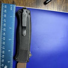 Benchmade Shootout OTF Automatic Knife 5370 Black and Tan