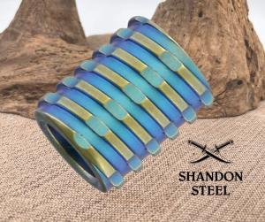 We Knife Co Ltd Titanium Bead Blue A02C Accessory Great for Knife lanyard!