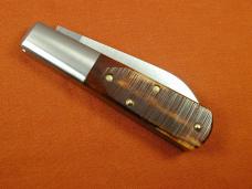 New York Knife Co Sawcut Antique Bone Barlow Knife By Cooper Cutlery Matteawan M1506ABSC USA Made 