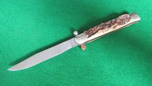 RARE c. 1950's Large "RAPID" Knarly STAG Stainless Steel ITALY MINT !