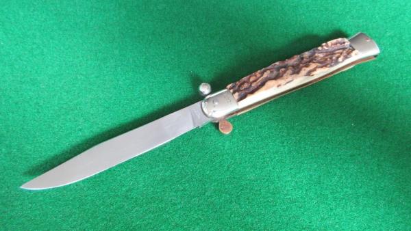 RARE c. 1950's Large "RAPID" Knarly STAG Stainless Steel ITALY MINT !