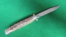 RARE c. 1950's Large "RAPID" Knarly STAG Stainless Steel ITALY MINT !