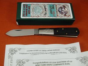 New York Knife Co Sawcut Ebony Wood Barlow Knife By Cooper Cutlery Matteawan M1506ESC  USA Made NMIB