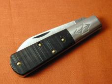 New York Knife Co Sawcut Ebony Wood Barlow Knife By Cooper Cutlery Matteawan M1506ESC  USA Made NMIB