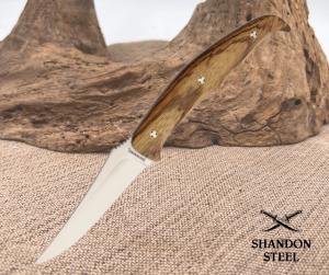 Browning Fixed Blade Hunting Knife Zebra Wood Handles Nylon Sheath NIB 3220179