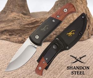 Browning Fixed Blade Drop Point Hunting Knife with Nylon Belt Sheath 373 NIB
