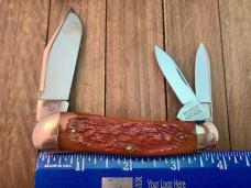 Winchester Split Backspring Whittler Cartridge Series Burnt Orange Winchester Jigged Bone 1997