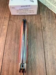 Winchester Split Backspring Whittler Cartridge Series Burnt Orange Winchester Jigged Bone 1997