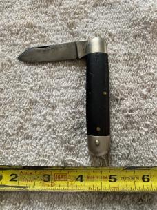Vintage Unmarked Jack Knife – Ebony Handles – 3 ¾” Closed