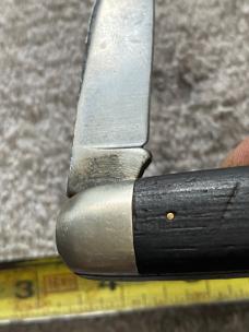 Vintage Unmarked Jack Knife – Ebony Handles – 3 ¾” Closed