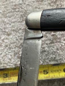 Vintage Unmarked Jack Knife – Ebony Handles – 3 ¾” Closed
