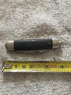 Vintage Unmarked Jack Knife – Ebony Handles – 3 ¾” Closed