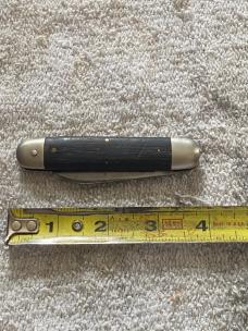 Vintage Unmarked Jack Knife – Ebony Handles – 3 ¾” Closed