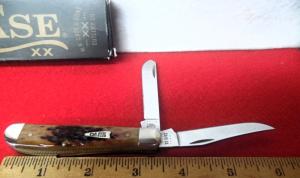CASE XX 2022 BROWN BONE PEACH SEED JIGGED MINI TRAPPER 6207 SS IN BOX UNUSED