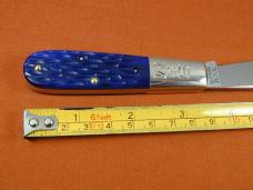 Schatt & Morgan Blurple Jigged Bone Barlow Knife By Cooper Cutlery Rare C69B Clip Blade Made In USA 