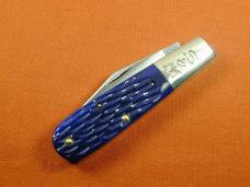Schatt & Morgan Blurple Jigged Bone Barlow Knife By Cooper Cutlery Rare C69B Clip Blade Made In USA 