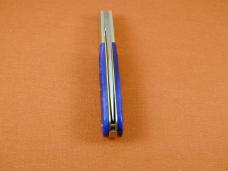 Schatt & Morgan Blurple Jigged Bone Barlow Knife By Cooper Cutlery Rare C69B Clip Blade Made In USA 