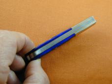 Schatt & Morgan Blurple Jigged Bone Barlow Knife By Cooper Cutlery Rare C69B Clip Blade Made In USA 