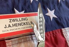 Zwilling  J A Henckels 2 Blade "Hand Forged" Barlow (HK-19-S) w/ Fat Boy Stag Handles -NOS