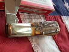 Zwilling  J A Henckels 2 Blade "Hand Forged" Barlow (HK-19-S) w/ Fat Boy Stag Handles -NOS