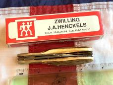 Zwilling  J A Henckels 2 Blade "Hand Forged" Barlow (HK-19-S) w/ Fat Boy Stag Handles -NOS