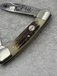 Remington 2000 Wildlife Knife Ltd Ed 1 / 1500 Stag Handles Black Bear