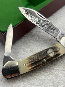 Remington 2000 Wildlife Knife Ltd Ed 1 / 1500 Stag Handles Black Bear
