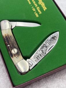 Remington 2000 Wildlife Knife Ltd Ed 1 / 1500 Stag Handles Black Bear