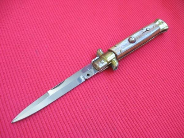 Older 9" TULIP WOOD Bayonet BLADE ITALIAN STILETTO Knife
