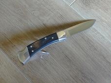 Buck 110 Folding Hunter Knife - Nickel Silver Drop Point 420HC Blade - NEW