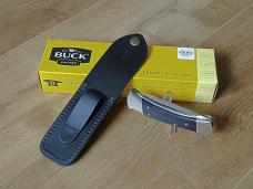 Buck 110 Folding Hunter Knife - Nickel Silver Drop Point 420HC Blade - NEW