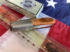 Russell (Green River Works) Barlow Pocket Knife w/ Great Brown Bone Handles & Blade Etch - NOS
